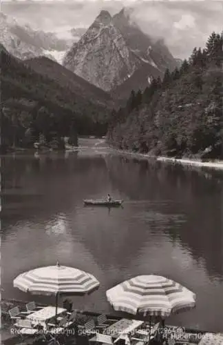 Riessersee - gegen Zugspitzgruppe - ca. 1960