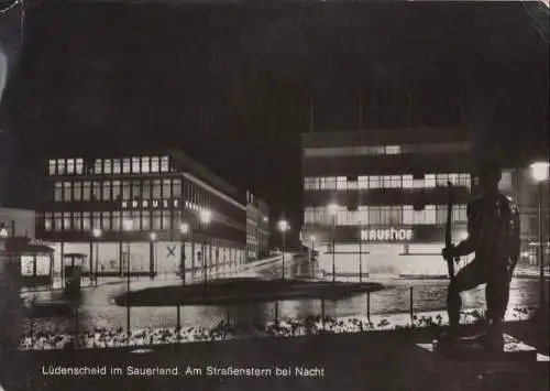 Lüdenscheid - Straßenstern bei Nacht