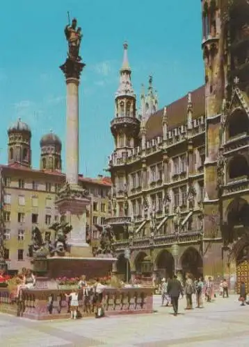 München - Mariensäule auf Marienplatz - ca. 1985