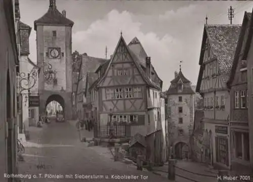 Rothenburg - Plönlein mit Sieberturm - ca. 1955