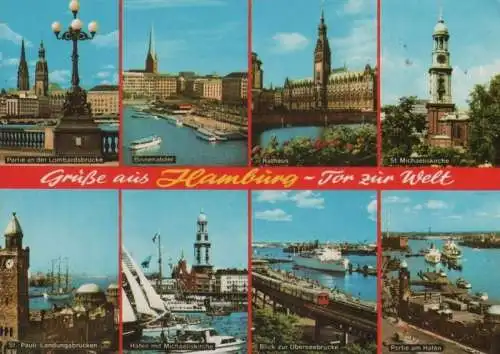 Hamburg - u.a. Partie an der Lombardsbrücke - 1982