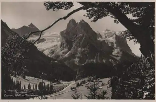 Schweiz - Schweiz - Rosenlaui - Dossen-, Well- und Wetterhorn - ca. 1955