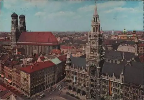 München - Rathaus mit Frauenkirche - 1961