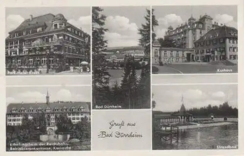 Bad Dürrheim - Bad Dürrheim, Park-Hotel Kreuz, Erholungsheim der Reichsbahn-Betriebskrankenkasse Karlsruhe, Kurhaus,