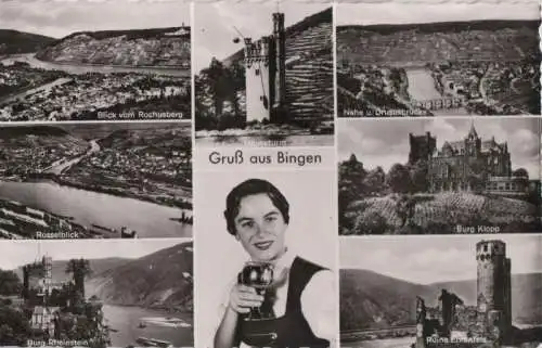 Bingen - u.a. Blick vom Rochusberg - ca. 1960