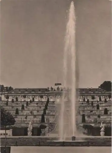 Potsdam, Sanssouci - Gartenfront des Schlosses - 1967