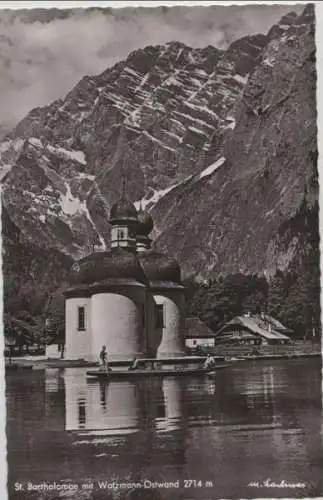 Schönau - St. Bartholomä - mit Watzmann-Ostwand - ca. 1960