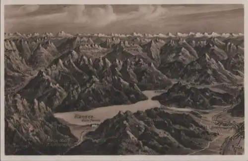 Österreich - Österreich - Plansee - Relief - ca. 1950