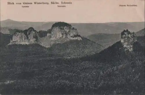 Sächsische Schweiz - Blick vom kleinen Winterberg - ca. 1935