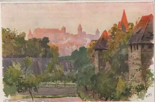 Nürnberg - Blick vom Spittlertorgraben - ca. 1955