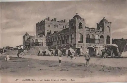 Frankreich - Frankreich - Hendaye - Le Casino vu de la Plage - 1918