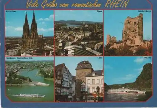 Rhein - u.a. Deutsches Eck in Koblenz - 1989