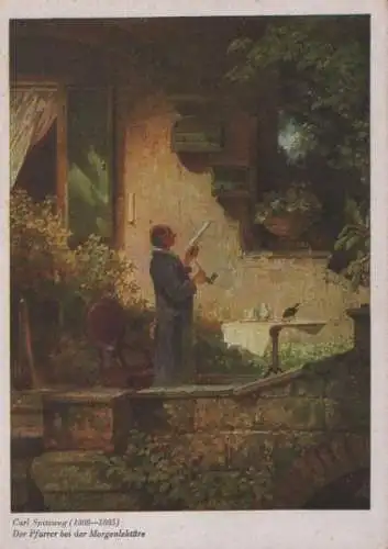 Carl Spitzweg Pfarrer bei Morgenlektüre