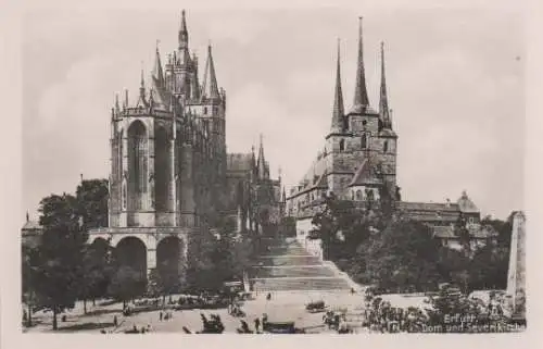 Erfurt - Dom und Severikirche - ca. 1955