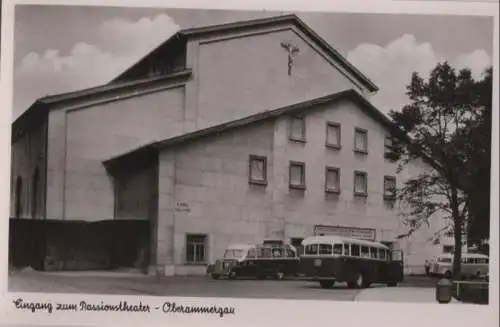 Oberammergau - Eingang zum Passionstheater - ca. 1950