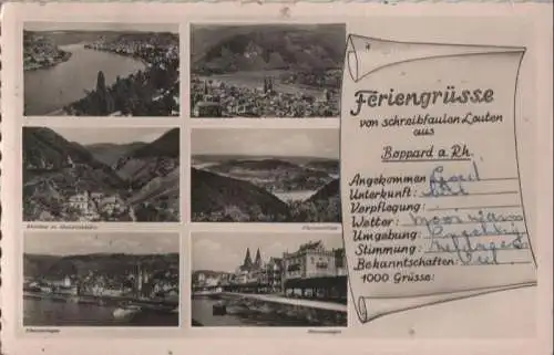 Boppard - u.a. Mühltal mit Hunsrückbahn - 1959