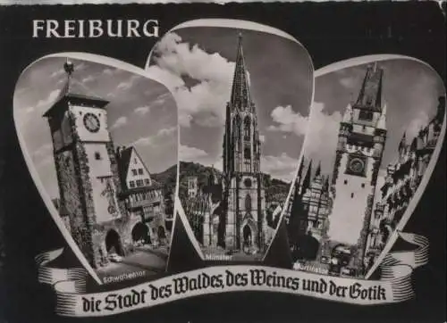 Freiburg - u.a. Martinstor - 1962