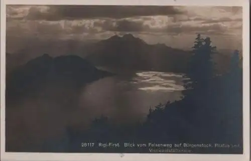 Schweiz - Schweiz - Rigi - First - Blick vom Felsenweg - ca. 1950