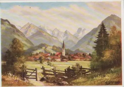 Oberstdorf mit Krottenspitzen - ca. 1955