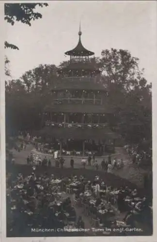 München - Chinesischer Turm im englischen Garten - 1930