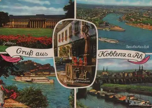 Koblenz - u.a. Moselbrücke - 1965