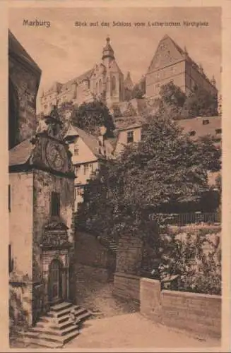 Marburg - Blick auf das Schloss - ca. 1935