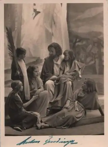 Oberammergau - Passion, Anton Preisinger mit seinen Kindern - 1050