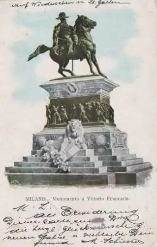 Italien - Italien - Milano Mailand - Monumento Vittorio Emanuele - 1904