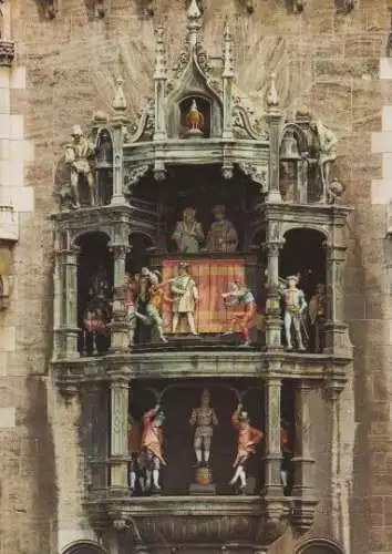 München - Glockenspiel im Rathausturm - ca. 1975