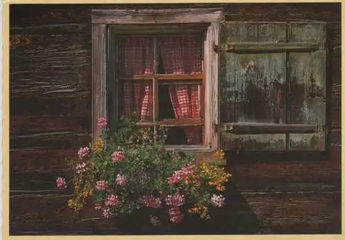 Fenster mit Blumen