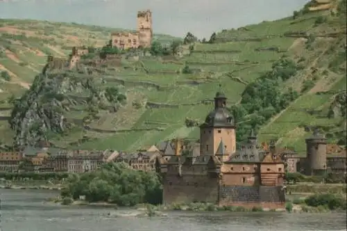 Kaub - Pfalz und Burg Gutenfels - ca. 1965