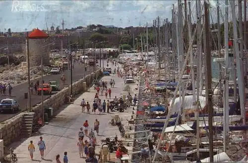 Griechenland - Rhodos - Griechenland - Straße am Hafen