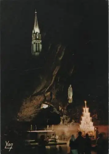 Frankreich - Frankreich - Lourdes - La Grotte la nuit - 1978