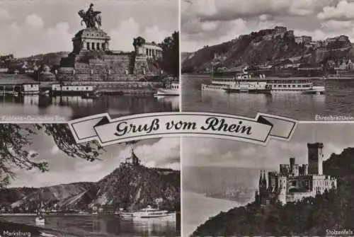 Rhein - u.a. Deutsches Eck, Koblenz - ca. 1960