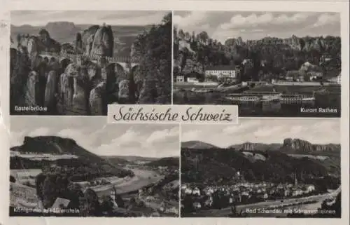 Sächsische Schweiz - u.a. Basteibrücke - 1957