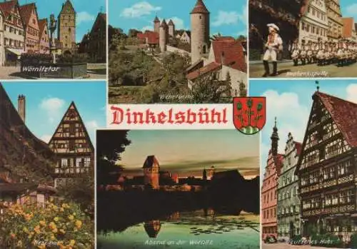 Dinkelsbühl - Wörnitztor, Wehrtürme, Knabenkapelle, Hezelhof, Abend an der Wörnitz, Deutsches Haus - ca. 1975