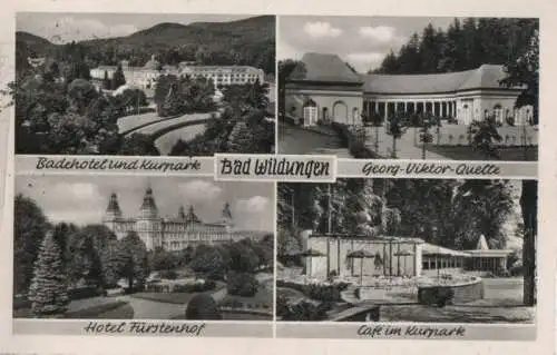 Bad Wildungen - u.a. Cafe im Kurpark - 1955