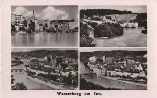 Wasserburg am Inn - 4 Teilbilder - ca. 1960