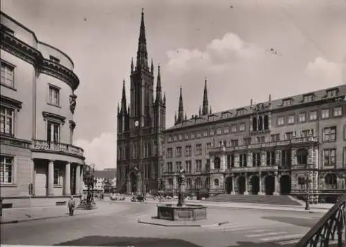 Wiesbaden - Rathaus und Marktkirche - 1957