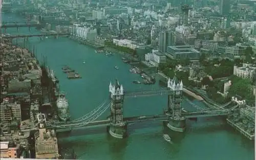 Großbritannien - Großbritannien - Aerial View of Tower Bridge - 1973