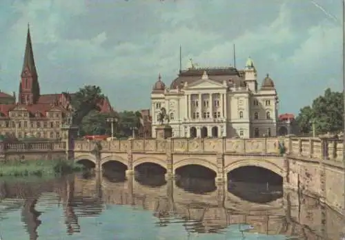 Schwerin - Staatstheater und Dom - ca. 1965