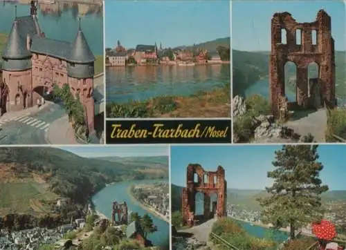 Traben-Trarbach - mit Ruine Grevenburg - ca. 1980