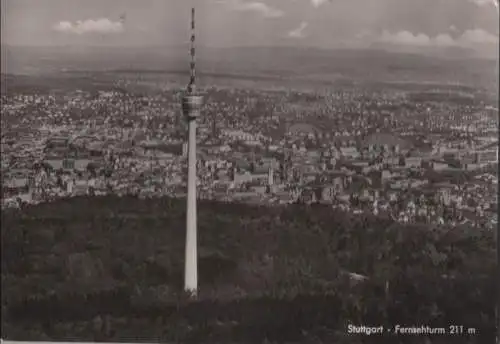 Stuttgart - Fernsehturm, Luftbild - 1966