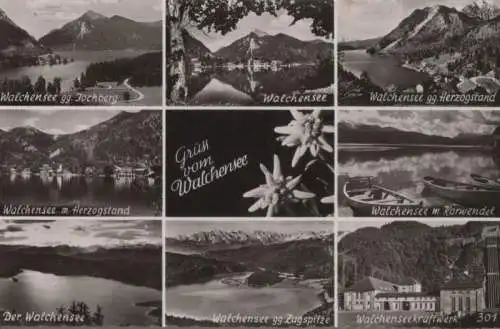 Walchensee - u.a. gegen Zugspitze - ca. 1955