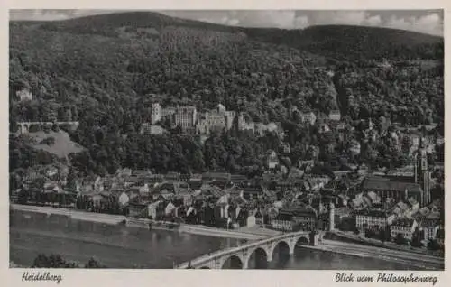 Heidelberg - Blick vom Philosophenweg - ca. 1955