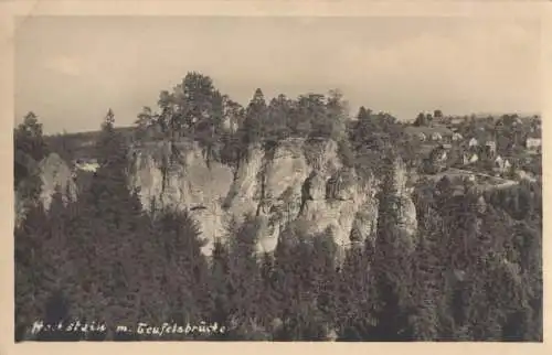 Sächsische Schweiz - Hockstein mit Teufelsbrücke