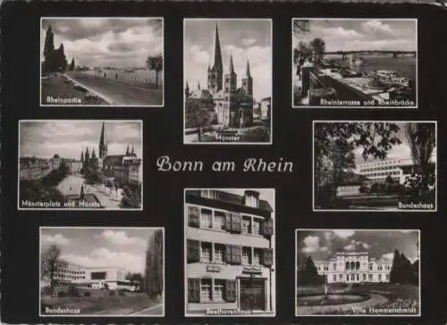 Bonn - u.a. Rheinterrasse und Rheinbrücke - 1962