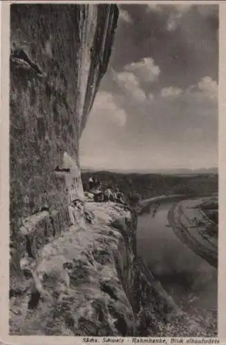 Sächsische Schweiz - Rahmhanke, Blick elbaufwärts - 1952