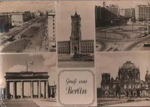 Berlin, Ostteil - 5 Teilbilder - 1957