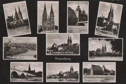 Regensburg u.a. Brückentor - ca. 1955